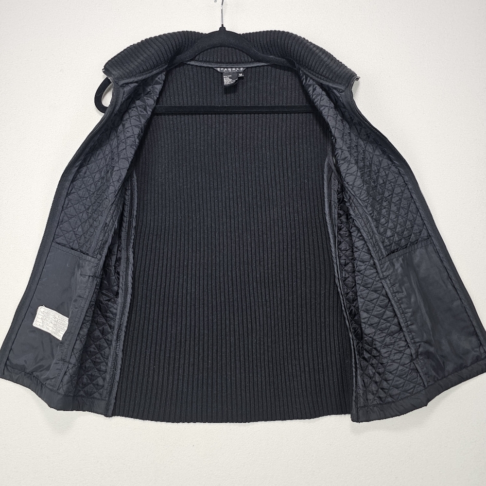 Spanner Quilted and Rib Knit Vest Black Size Medium - Picture 8 of 10